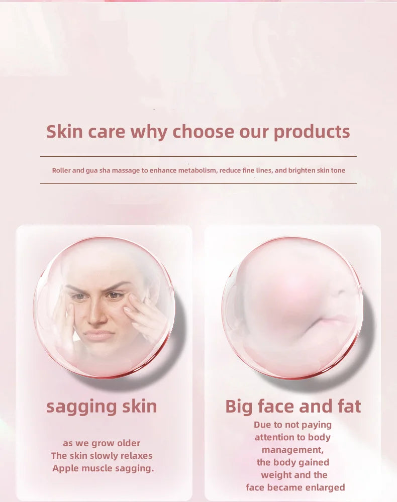 Gua Sha Facial Massager – De-Puff, Sculpt & Glow