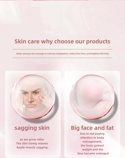 Gua Sha Facial Massager – De-Puff, Sculpt & Glow