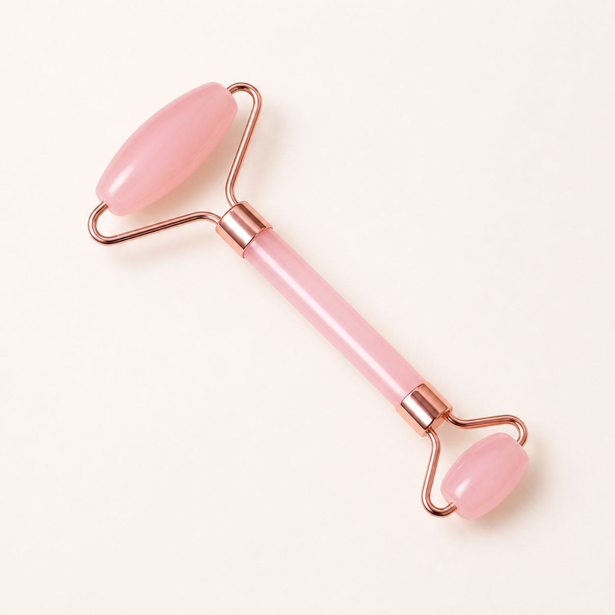 Pink double-ended facial roller