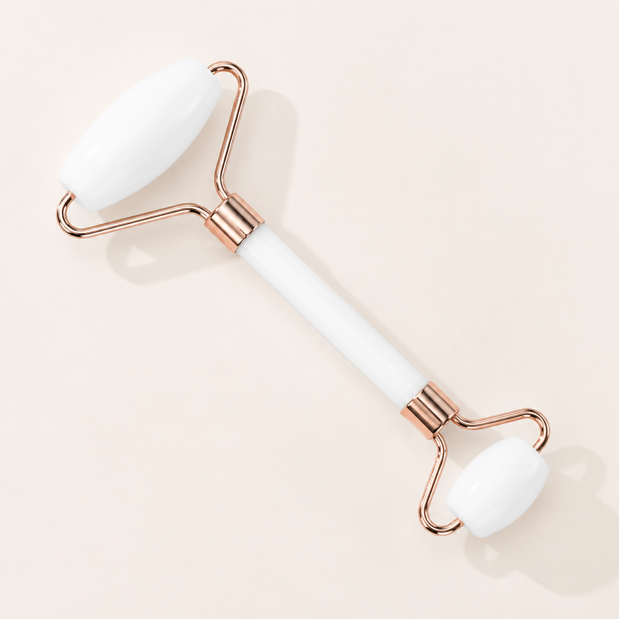 Pure White double-ended facial roller